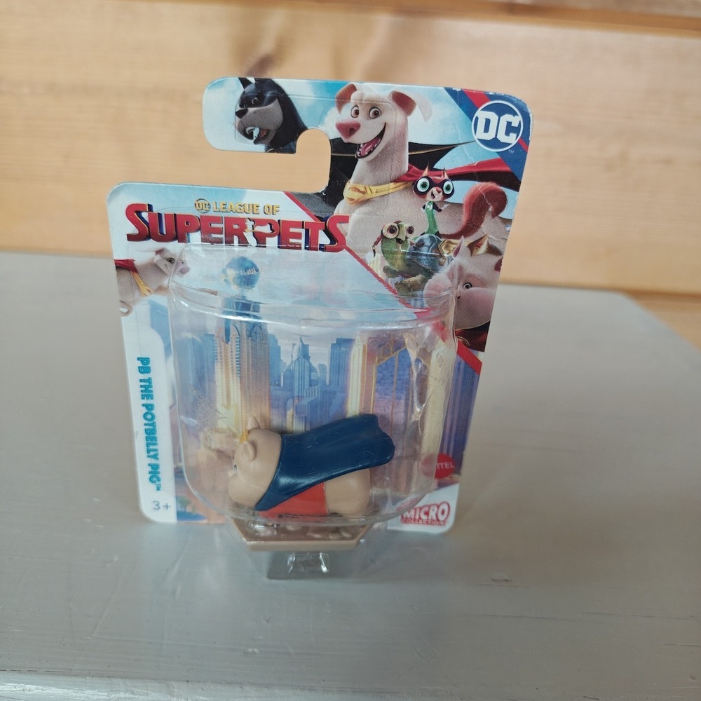 DC League of Super Pets 1.25" Pig Figure Mattel Micro Collection Cake Topper Toy